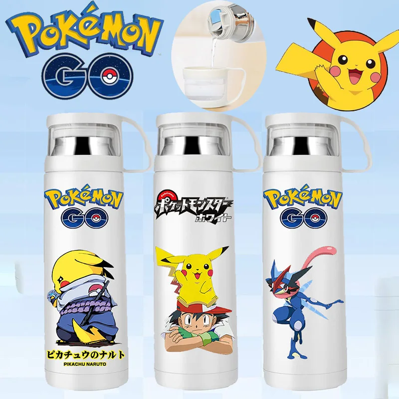 420ml Pokemon Thermos Cup Pikachu Stainless Steel Thermos Bottle Portable  Insulated Water Bottle for Children Christmas Gift - AliExpress