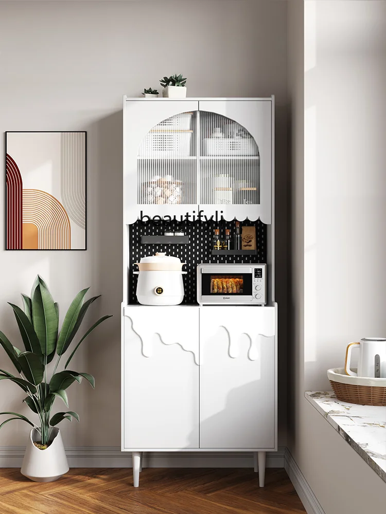 

Sideboard Cabinet Wire-Wrap Board with Socket Integrated Multifunctional Storage Organizer Home Storage Kitchen Cabinet