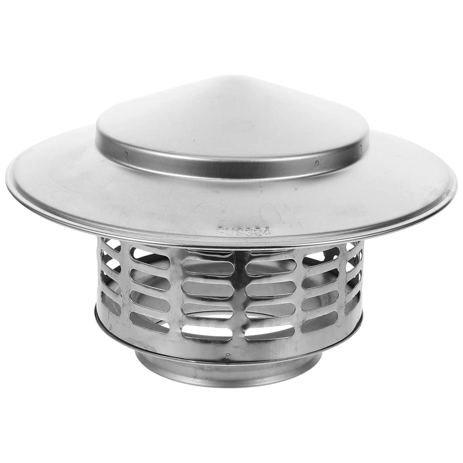 1pc Chimney Cap Chimney Cover Stainless Steel Roof Cap Pipe Rain Stove Exhaust Pipe Rain