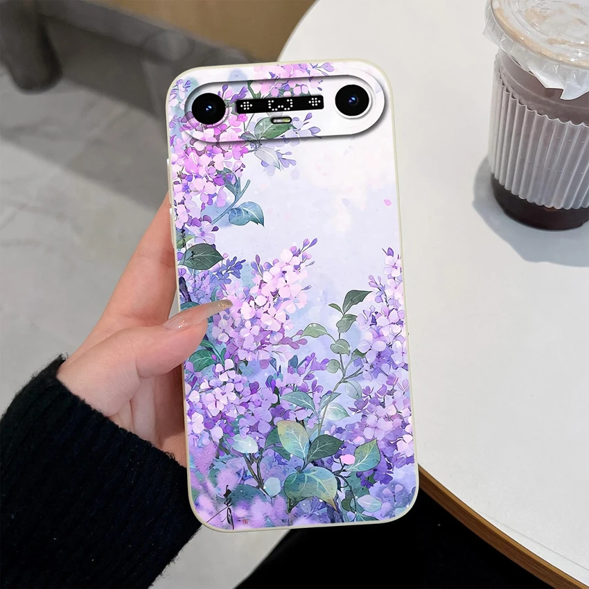 Beautiful Clouds Pattern Slim Liquid Silicone Anti-Slip Phone Case