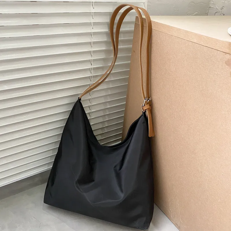 

Large Capacity Canvas Shoulder Bag for Women 2023 New Shopping Bags Solid color Vintage Tote Bag Casual Handbags Crossbody Bag