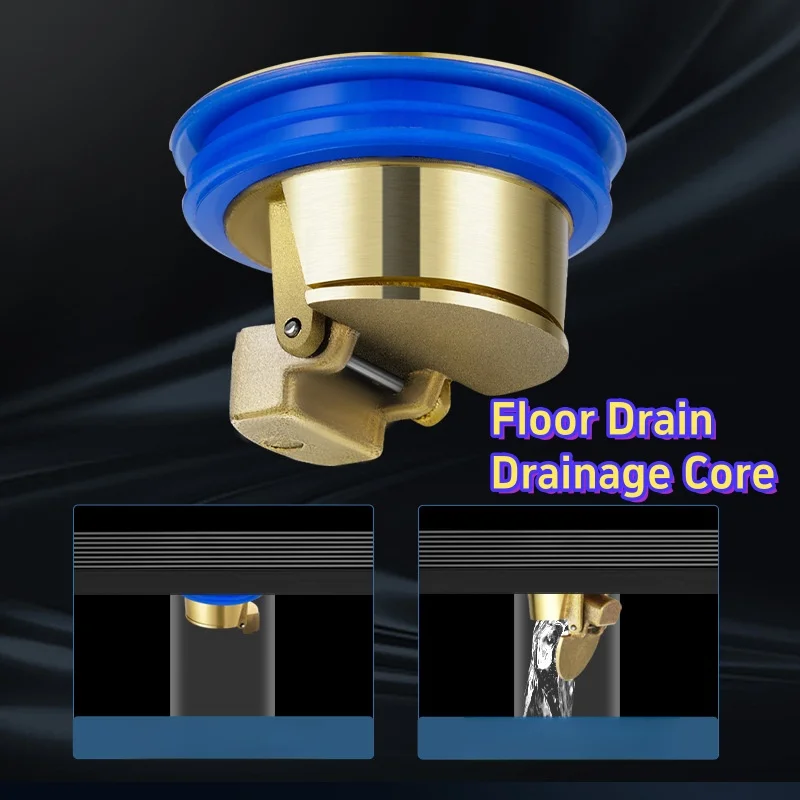 올 구리 바닥 배수구, 냄새 방지 코어, 직접 방출 탈취제, 욕실 하수관, 범용 방충 및 냄새 방지, 1PC 
