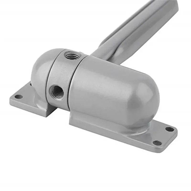 1 Set Gray Mini Automatic Spring Door Closer Adjustable Fire Rated Safety Door Stopper Indoor and Outdor