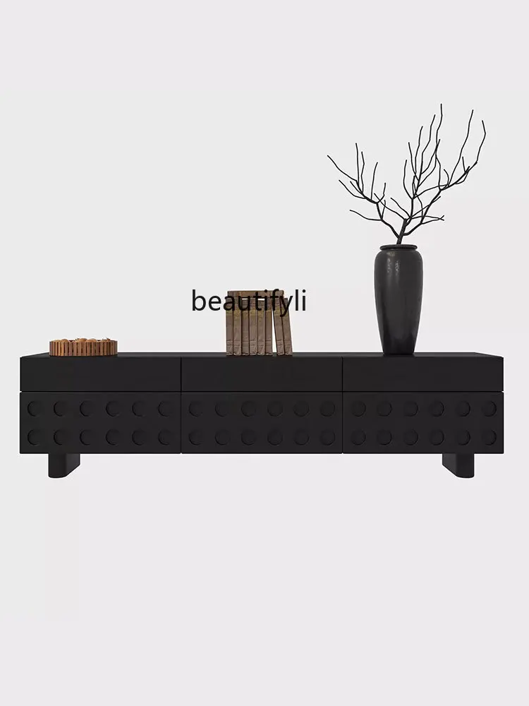 

Retro Creative TV Cabinet Living Room Home Storage Locker Middle and Ancient Bedroom Floor Cabinet Light Luxury High Sense