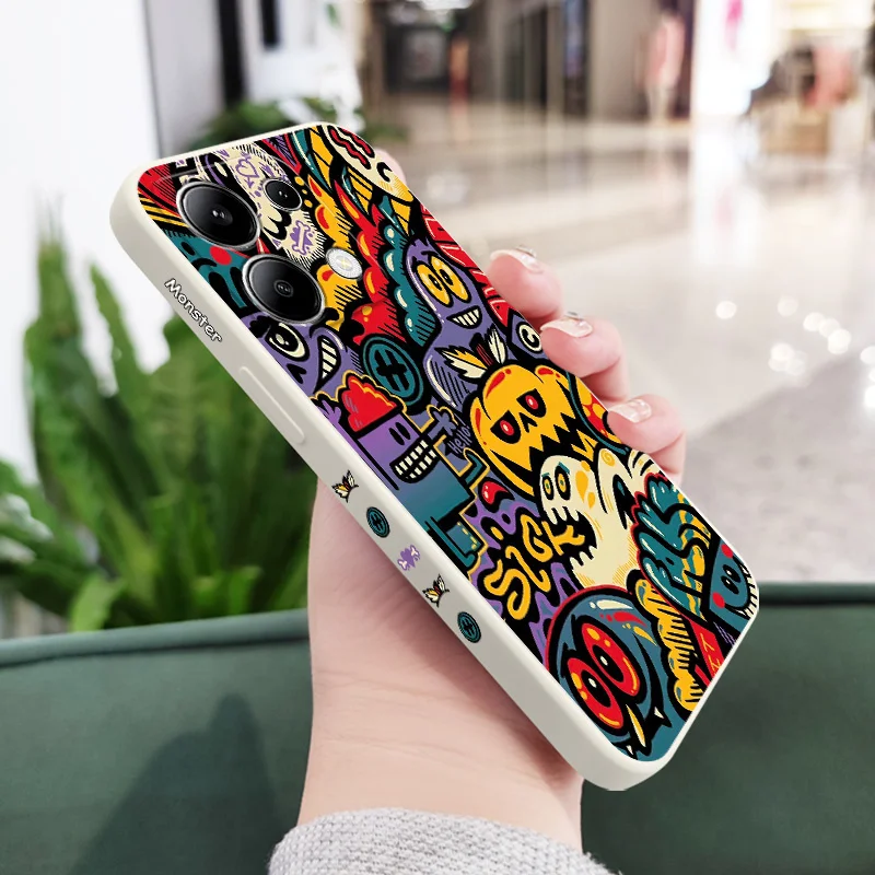 Liquid Silicone Pumpkin Monster Phone Case Cover