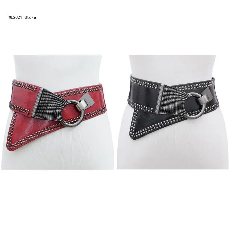 

Women Elastic Slimming Body Belts Vintage Wide Belt for Daily Collocation