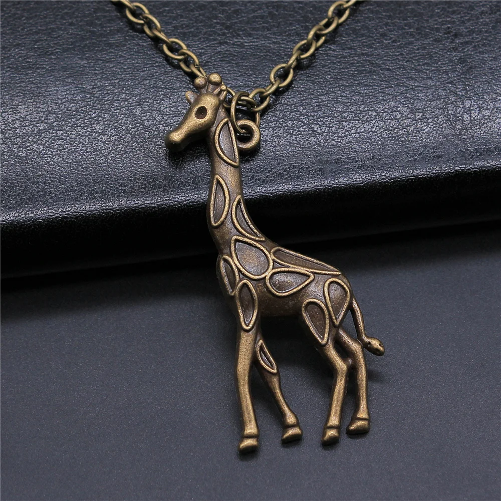 Animal Giraffe Deer Necklace For Women Geometric