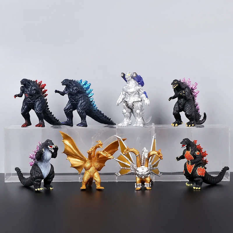 2024 New 10cm Godzilla VS Kingkong Gojira Soft Glue King Ghidorah