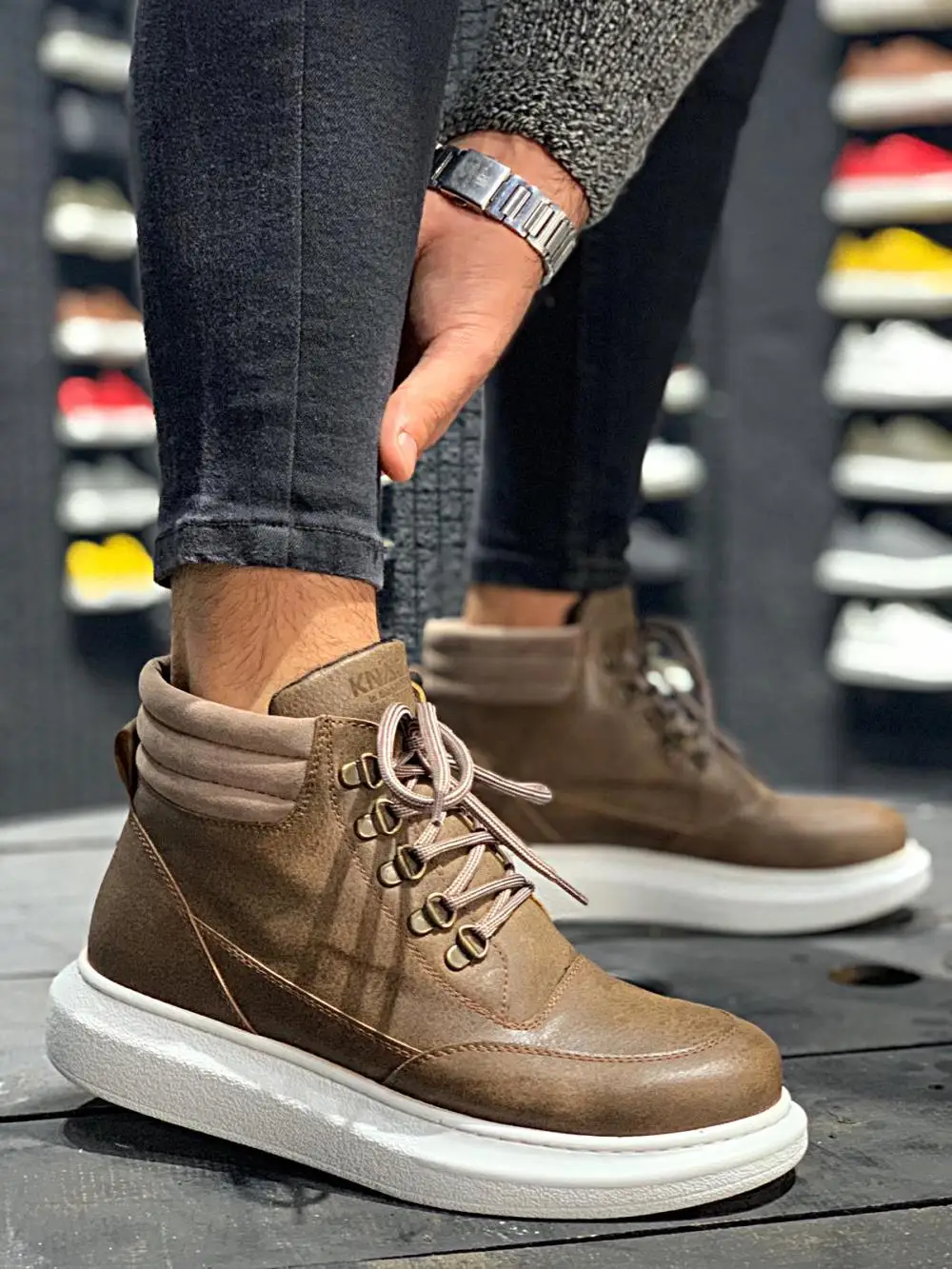 Knack high sole shoes 504 mink