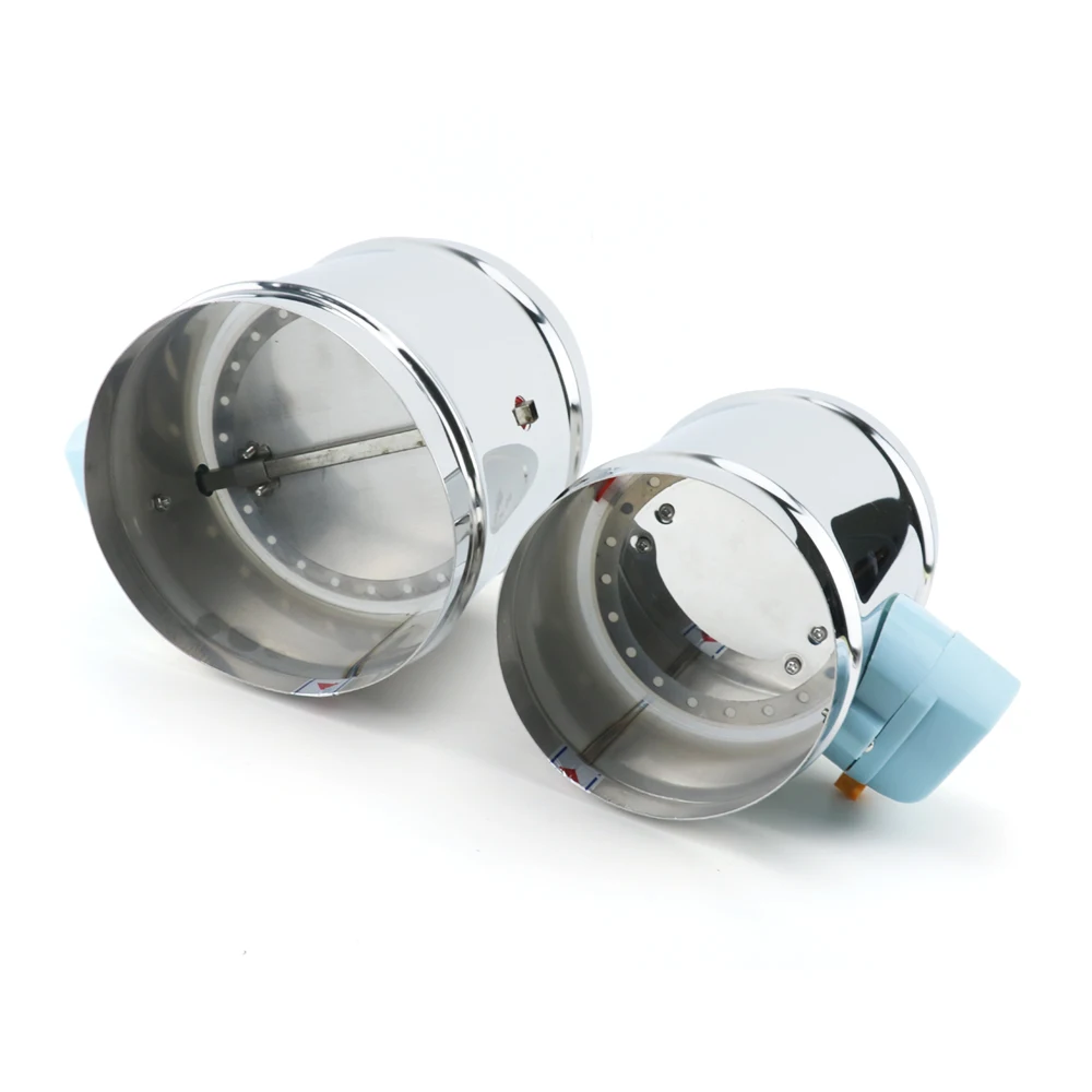 Stainless Steel Motorized Air Duct Damper with 1Nm Actuator, 220VAC, 4-6