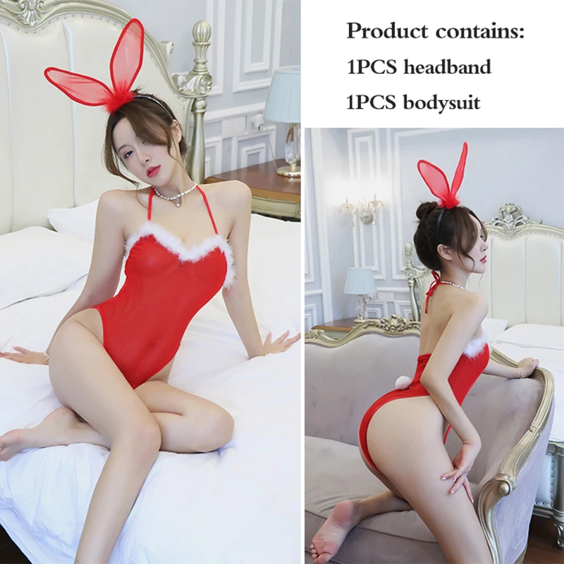 Sexy Cosplay Erotic Lingerie Sexy Set Christmas Party Role Play Bunny Girl Uniform