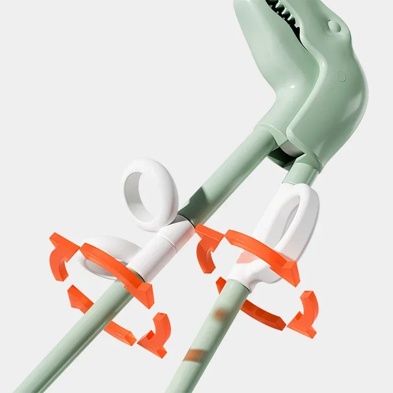 1/2 Pairs - Reusable Dinosaur-Shaped Training Chopsticks - Learning Helpers for Young Beginners