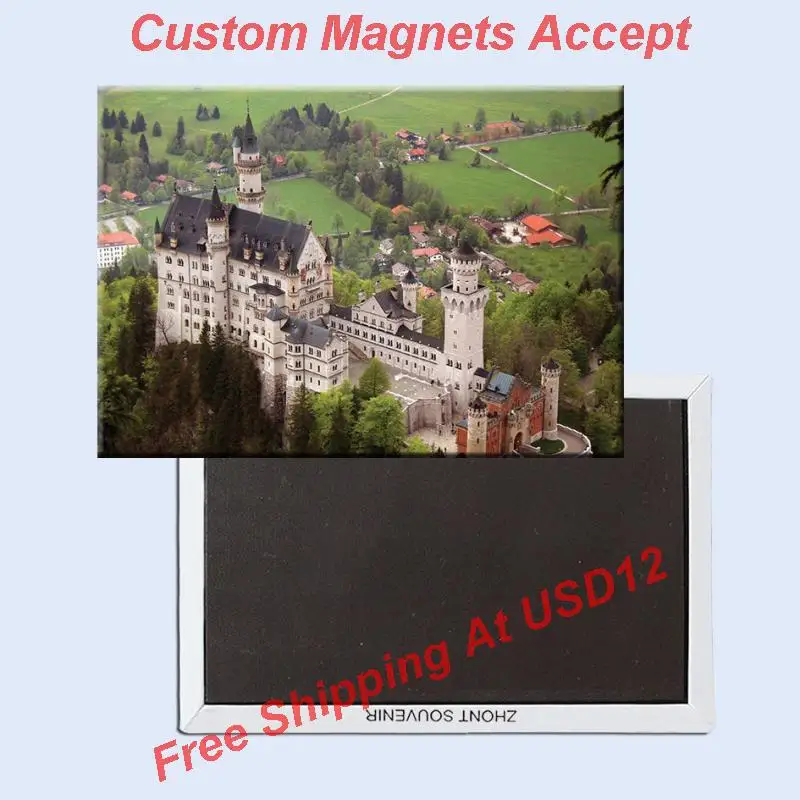 Souvemag Over $12 Germany New Swan Fort Of Bavaria Landscape Tourist Metal Decoration Fridge Magnet 5277