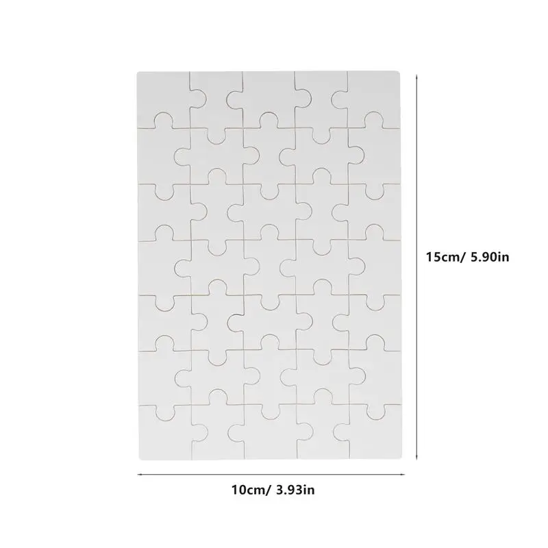 5 Sets Sublimation Transfer Puzzle Crafts Blank Jigsaw Puzzle Pieces for  for Heat Press Thermal Transfer Puzzle Craft