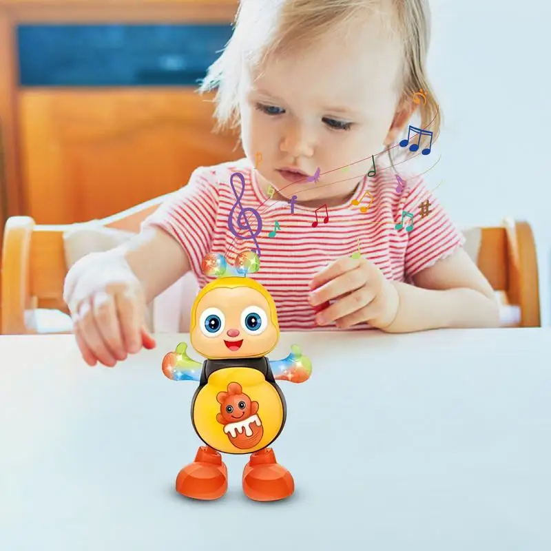 Dancing Bee Toy Electric Toys Musical Toys Electronic Cartoon Bee Preschool Learning Toys Educational Toys Interactive Singing 3