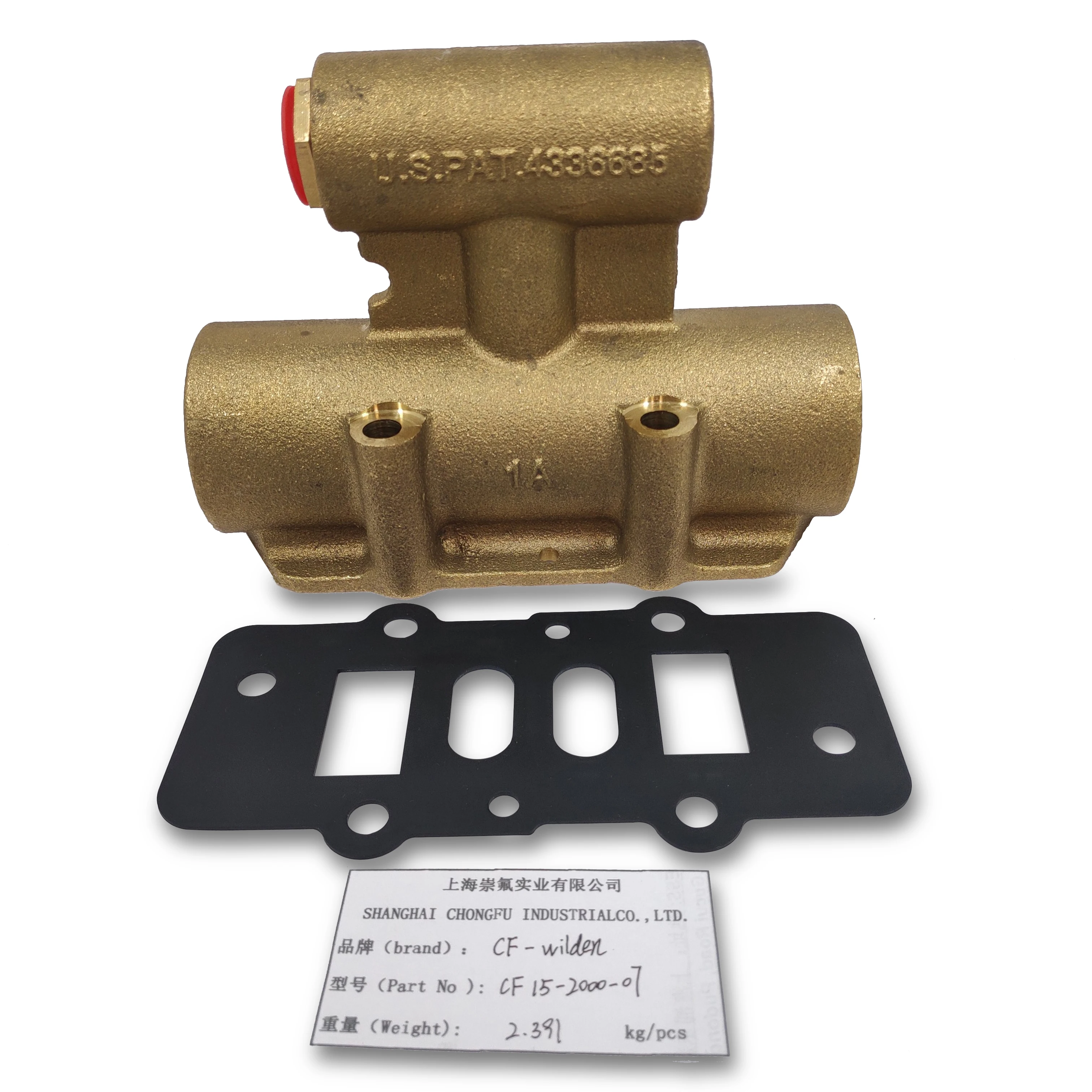 Valvola Aria Wilden 15-2000-07 Utilizzata Su Wilden Pompa Metallica Da 3 Pollici In Ottone