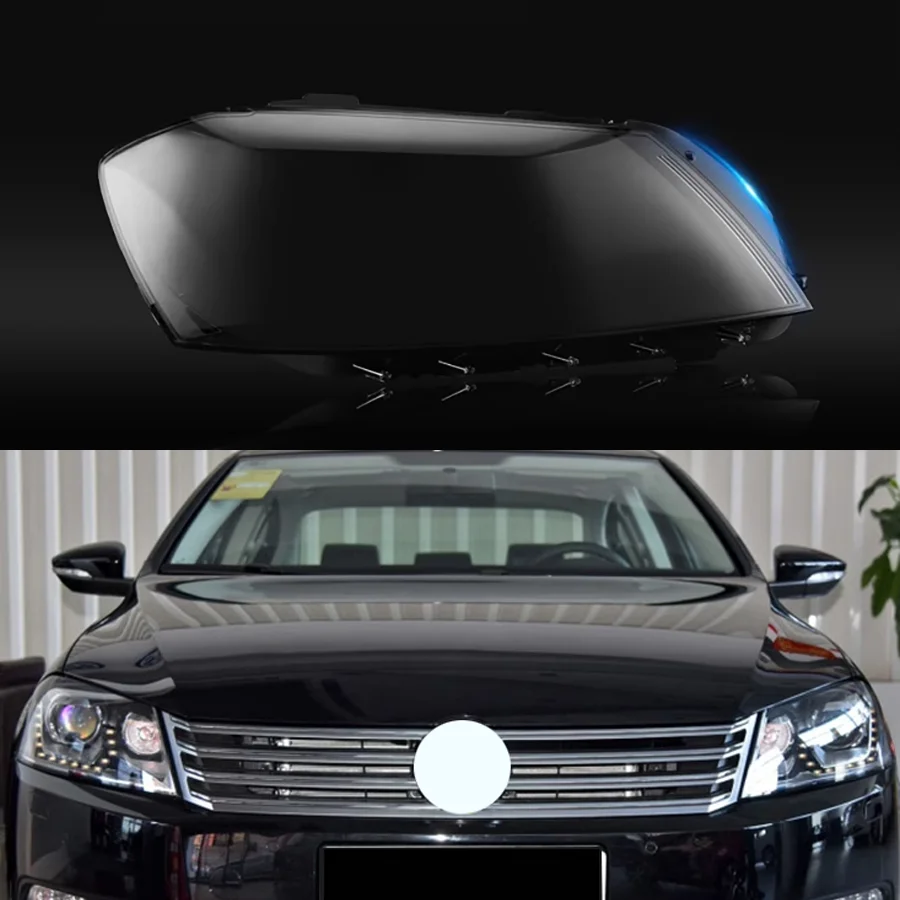 

1Pc Car Headlamp Lens Front Head Lamp Cover Clear Transparent Shell Headlight Glass Lampshades For VW Magotan B6 B7 B8 B8.5