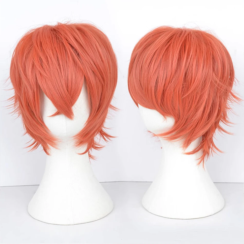Anime Synthetic Hair wig Cosplay Wig Short Personification Cos Cute Lovely Pink Wig Wavy Curls Party Synthetic Hair with Bangs - 6