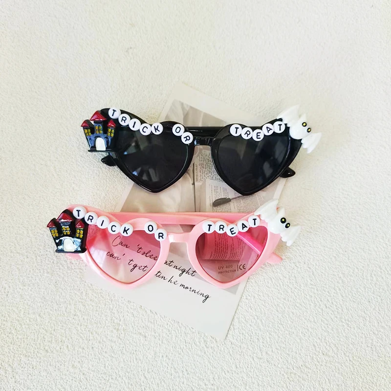 

Heart Children's Sunglasses Girls' Glasses Fashion Letters Cute and Cool Christmas Halloween Eyeglasses Love