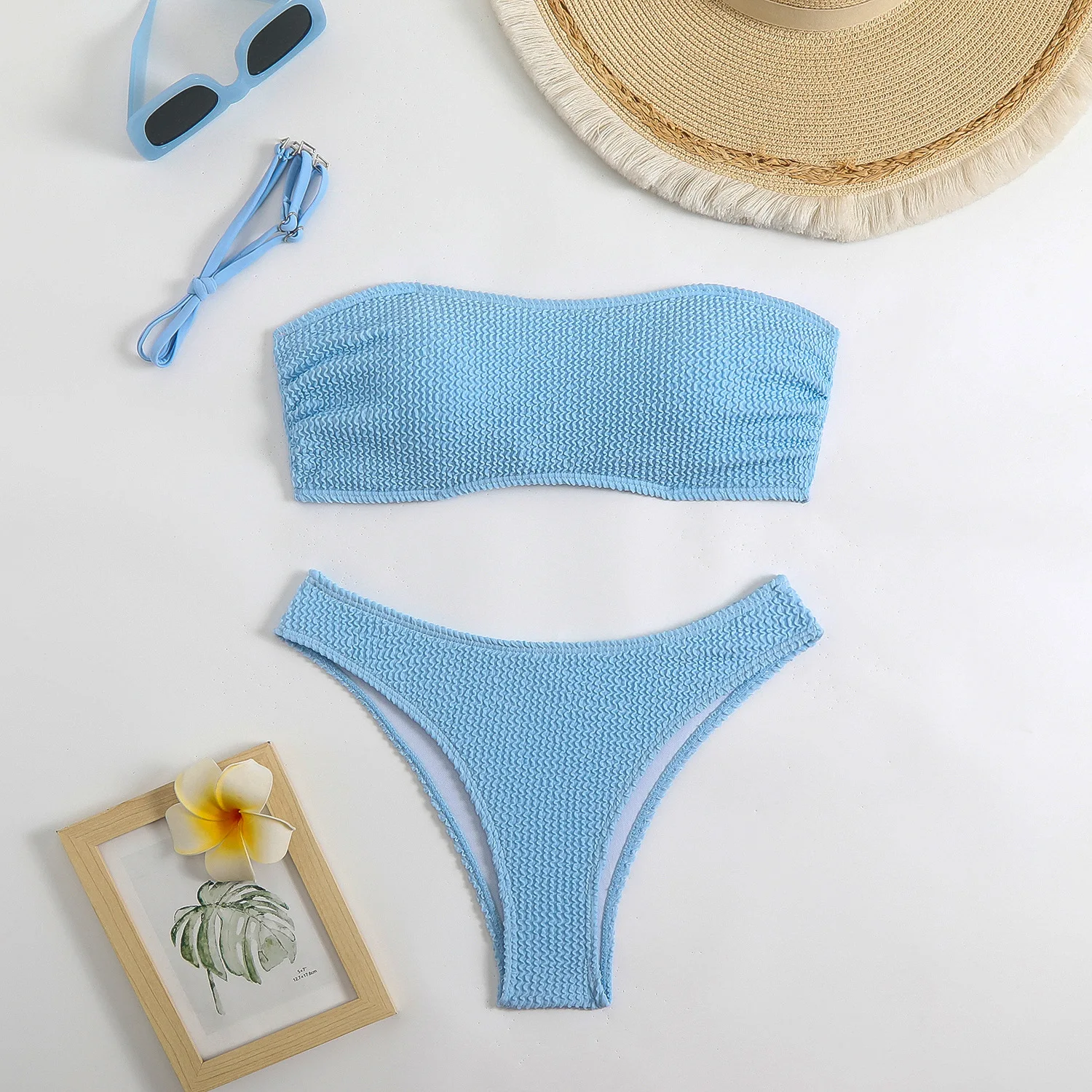 Sexy Women's Swimsuit 2025 Summer Bikini Two-piece Swimwear for Woman Beachwear Halter Bikinis Sets Swimming Beach Bathing Suits