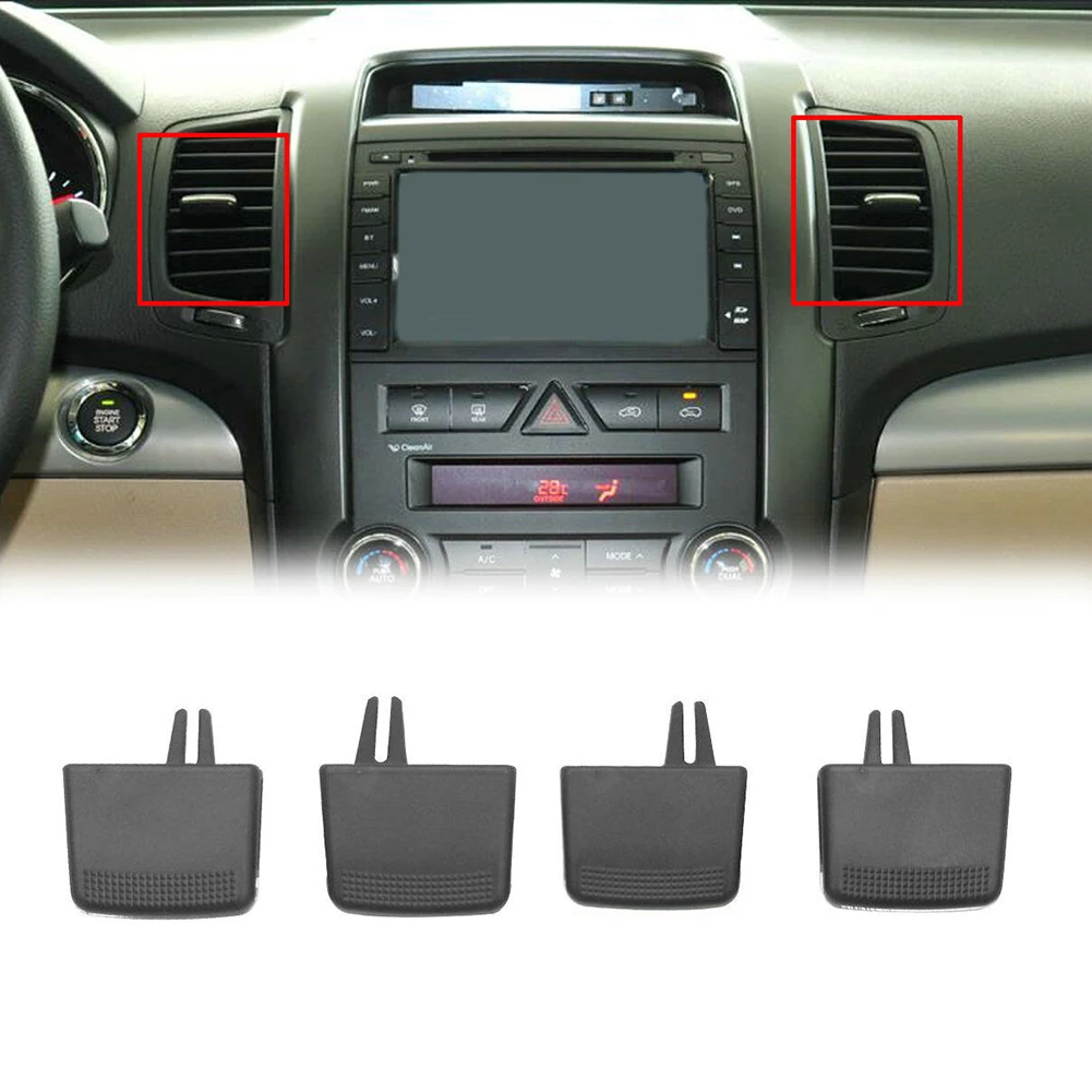 

4Pcs/Set Car Front A/C Air Vent Outlet Tab Clip Repair For Kia Sorento 2009-2014 Plastic Black Replacement