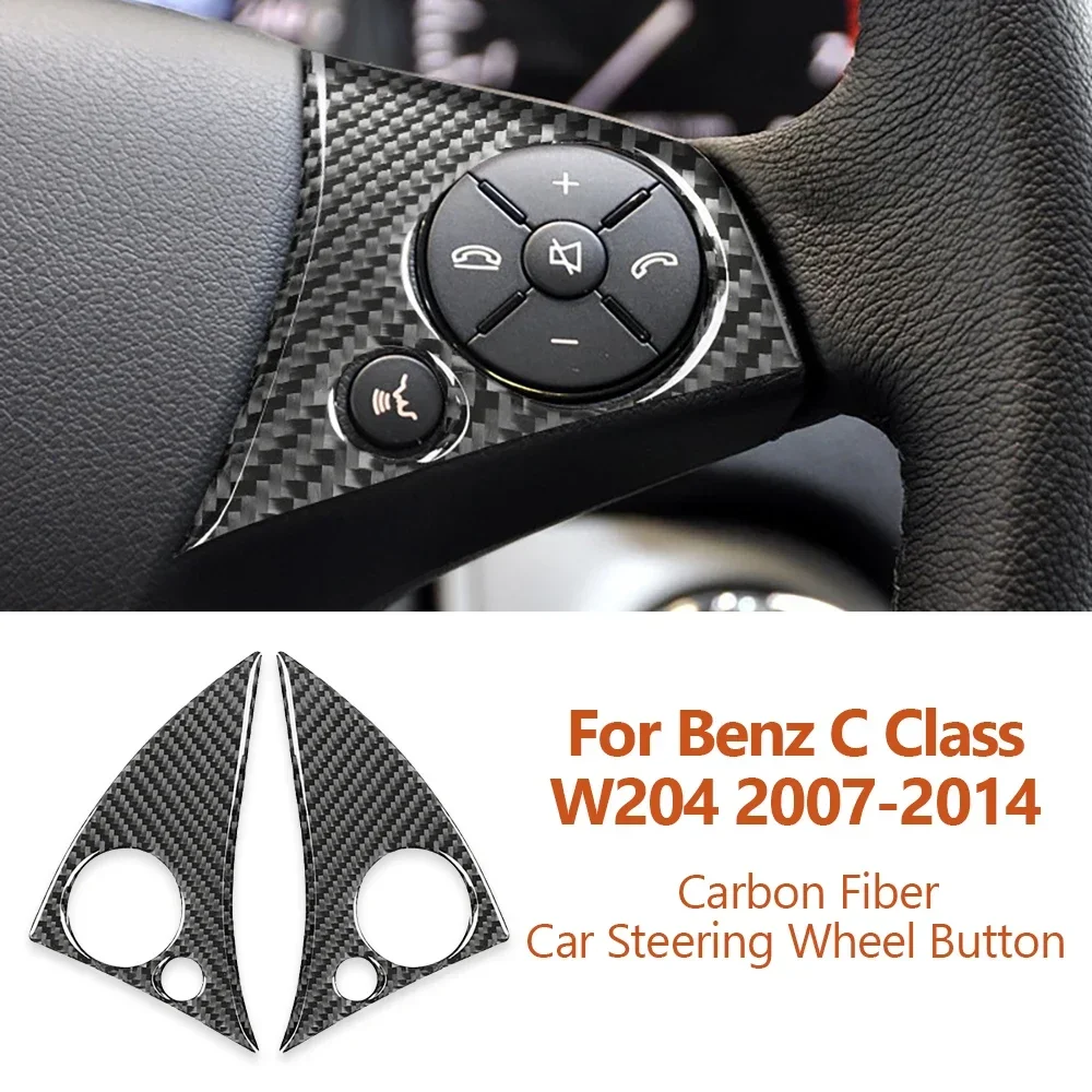 

Декоративные наклейки на руль Mercedes Benz C Class W204 2007-2014 из углеродного волокна