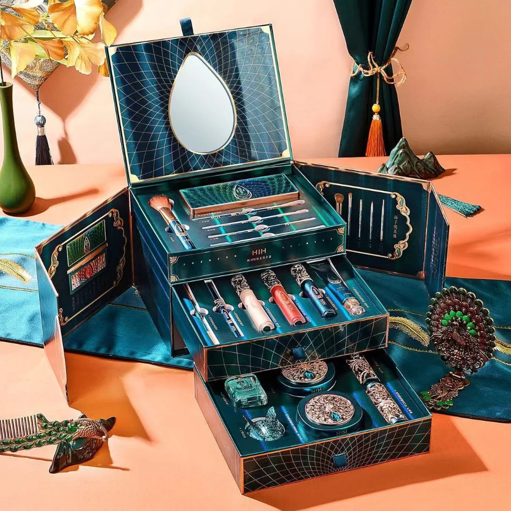 18Pcs Makeup Sets Include Daily Use Face Powder Foundation Concealer Eyeliner Make Up Valentine's Day Christmas Gift Box 6
