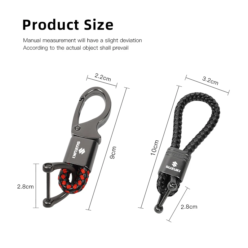 PU 가죽 꼬임 로프 키체인 DIY 가방 펜던트 열쇠고리 홀더 키 스즈키 자동차 장식품 키링 남녀 공용 선물 쥬얼리