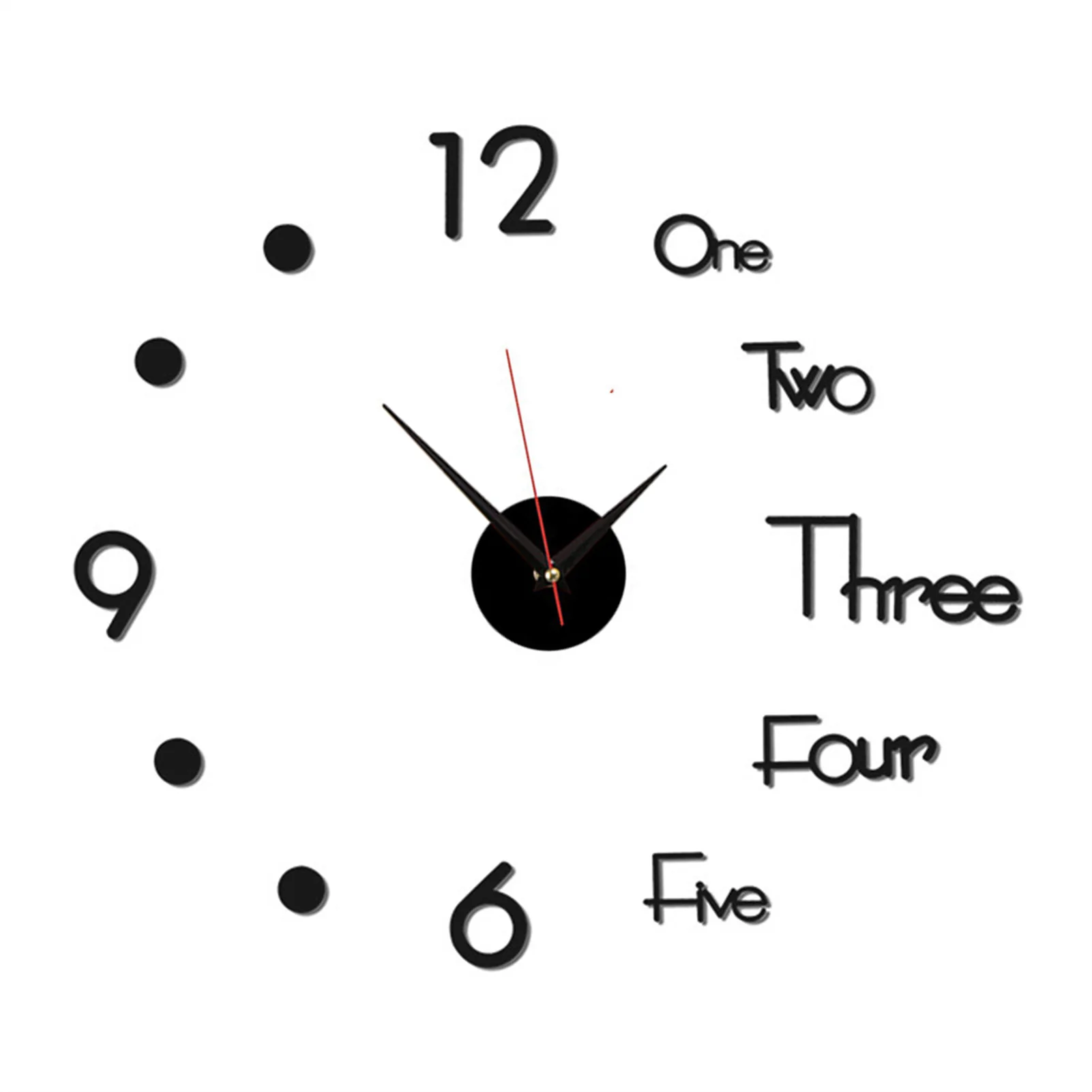 3D Wall Clock Mirror Wall Stickers Creative DIY Clocks Removable Art Decal Sticker Clock Decor for Home Office Room