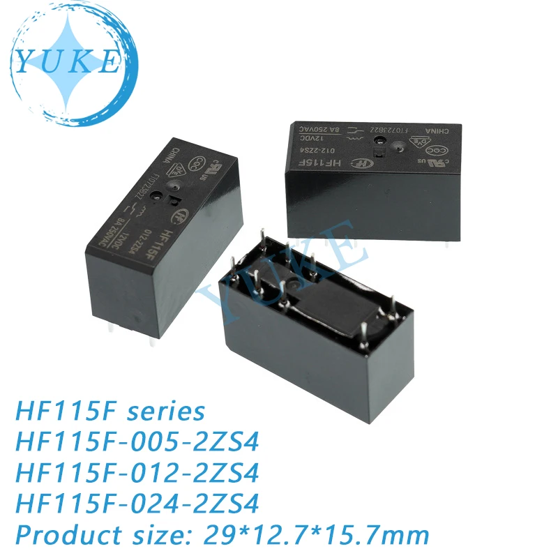 

Original relay HF115F-005-2ZS4 HF115F-012-2ZS4 HF115F-024-2ZS4 relay 8 feet 8A