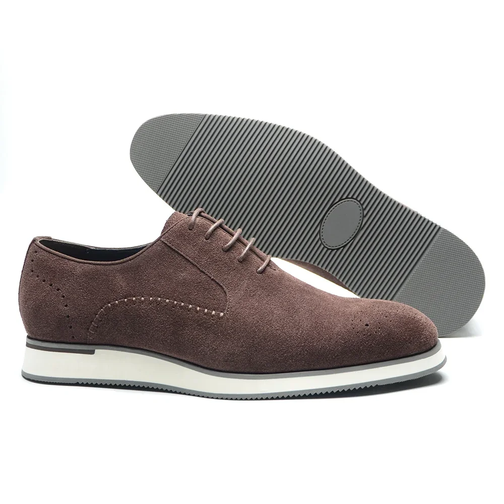 Classic Mens Cow Suede Leather Oxford Sneaker Lace-up Business Office Casual Footwear Autumn Winter Men Shoes Male Flats mens shoes
