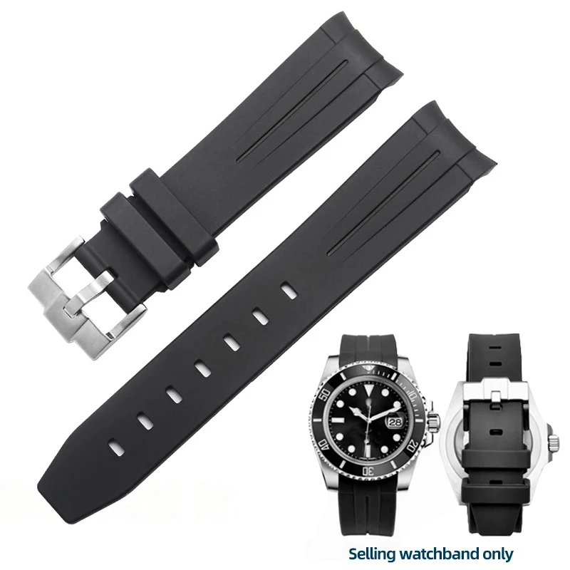 Cinturino In Gomma Di Alta Qualità 18Mm 20Mm 22Mm Bracciale Per Omega Moonswatch/Seiko /Rolex Tudor Cinturino Per Orologio Cinturino Curvo