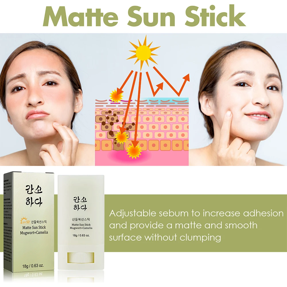 18ml Sunscreen Stick Anti-UV Moisturizing Preventing Sunburn Whitening Matte Summer Brightening Refreshing Skin Cream Woman Use 3
