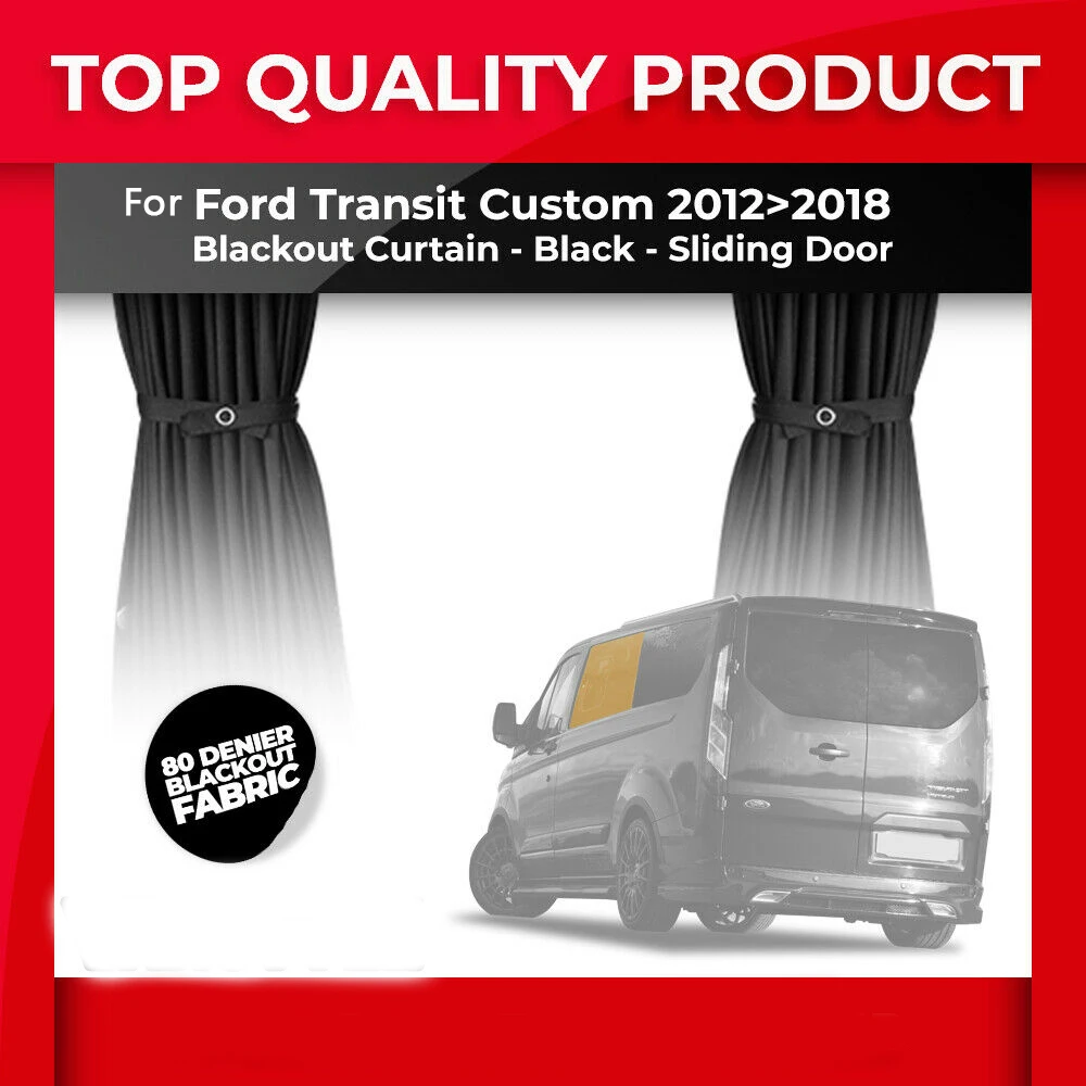 Blackout Fabric Sliding Door Window Curtain Black Car Window Shade
