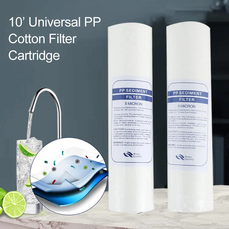 10&rsquo; Universal PP Cotton Filter Cartridge 1/5 Sediment Water Filter Replacement Polypropylene Cartridge