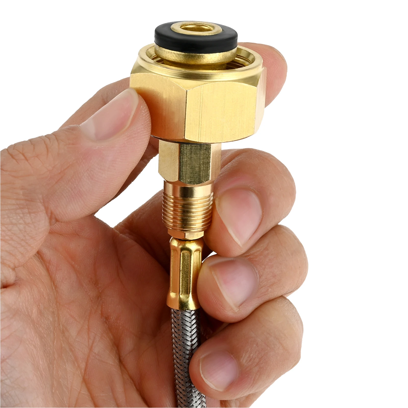 Outdoor Gas Stove Air Hose 1M Flat Air Connector to connect Gas Tank to Inflate OD can European Bottle Camping Cooking Kit
