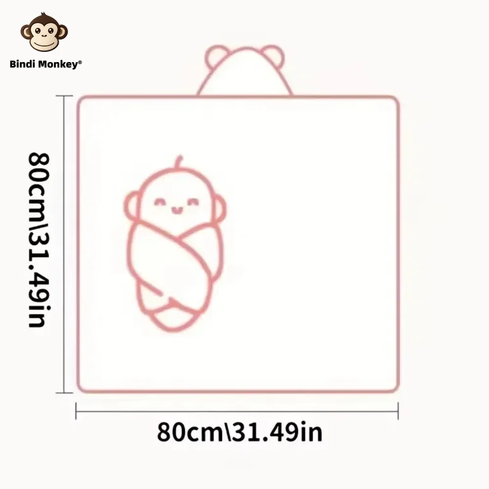 Baby Bath Towel Soft Warm Sleeping Swaddle Wrap for Girl Boy Coral Fleece Newborn Blanket Toddler Hooded Baby Stuff Bathrobe Bab 2