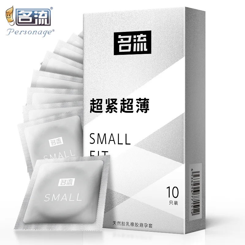 Small condom 45mm 49mm Tight Ribed Spikes condoms sex toys Condoms Long Delayed Pleasure Latex Penis Sleeve Safe Lubricantion Toys
