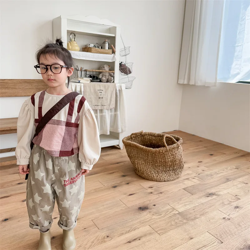Spring New Children's Clothes Cotton Star Print Harem Pants Boys And Girls Casual Trousers