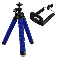 Compact Flexi - Grip Smartphone & Camera Tripod with Holder Clip (Silver)