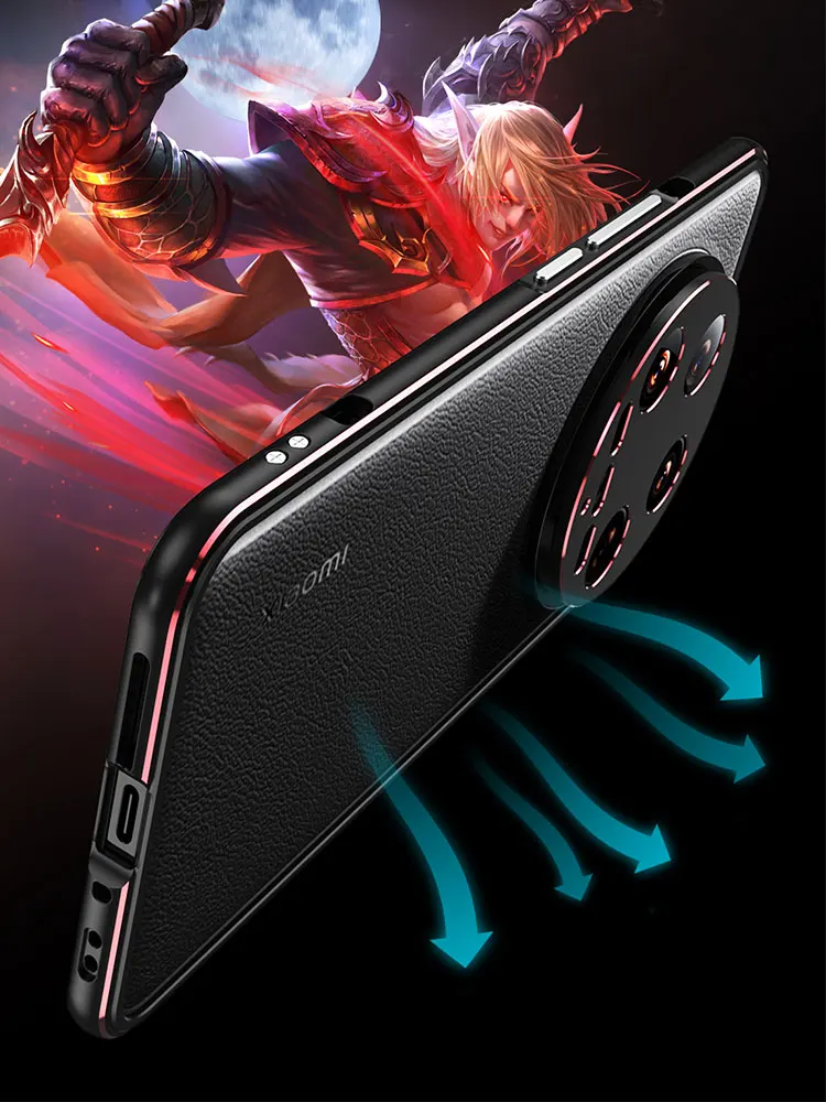 Lightweight Metal Alloy Bumper For Xiaomi 14 Ultra Frame Mi 13 U Anti-Scratch Funda Heat Dissipation Slim Case+ Camera Lens