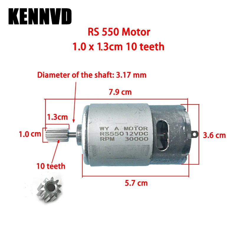 6V 12V 24V RS550 RS390 Universal Kinder elektrische Fahrt auf Spielzeug Auto Motor Motor Upgrade Ersatzteile Zubehör – Detail 3