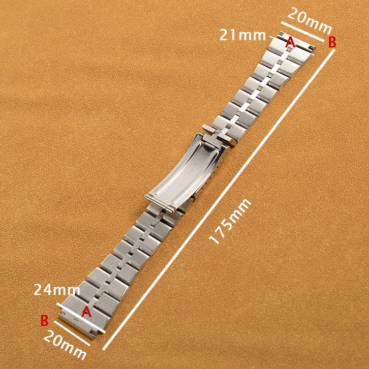 20mm Silver Stainless Steel Bracelet Band For Bullhead Watch SEIKO FISH BONE Z040S