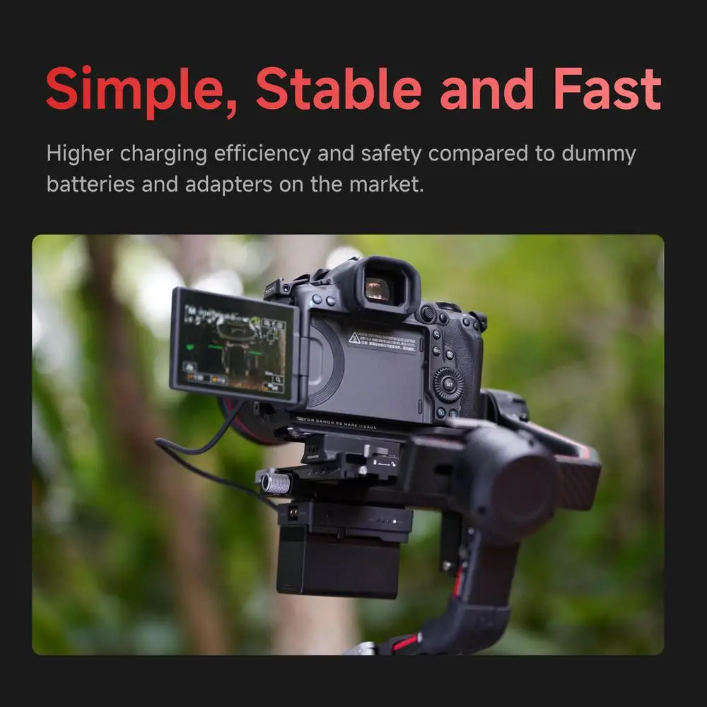 Accsoon TOPRIG BP-A 배터리 플레이트 고속 충전 어댑터 마운트 30W PD 출력 USB-C 1/4인치 나사 (캐논 BP-A30 BP-A60 BP-A90 호환)