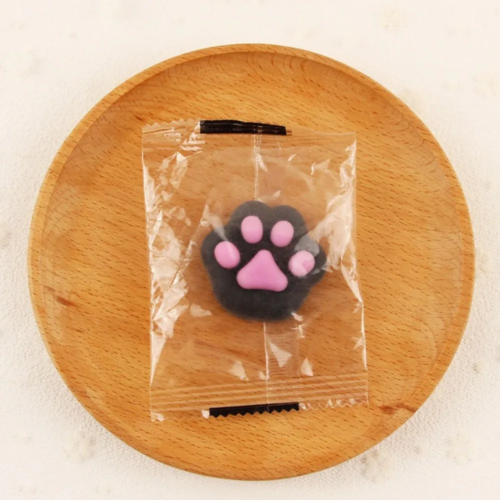 Soft Sensory Toy Mini Cat Paw Squeeze Toy Silicone Fidget Toy Cartoon Fidget Toy TPR 3D Pinch Decompression Toy Children 3