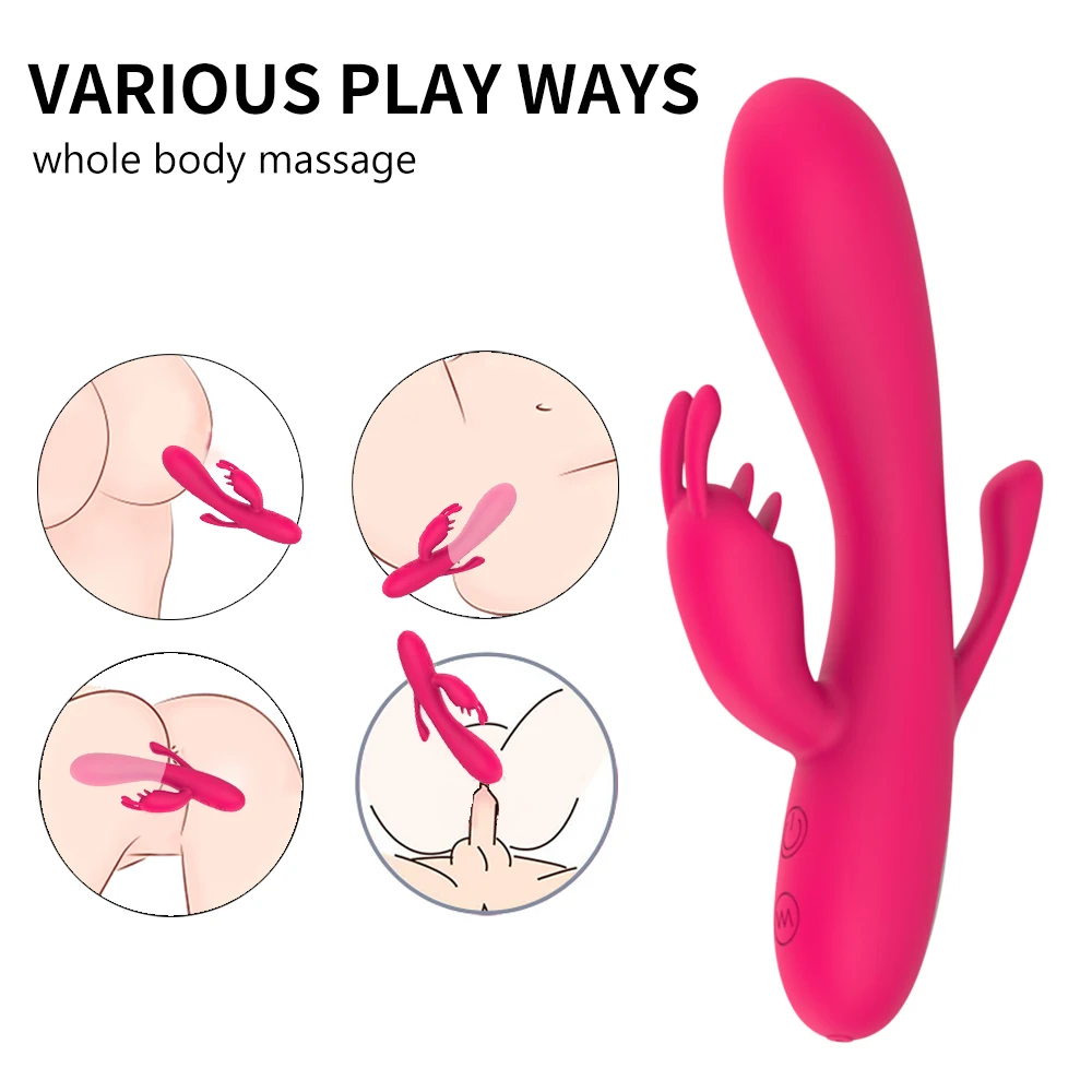 Rabbit Dual Motor Vibrator Anal Dildo Vibrator 12 Geschwindigkeiten Vibration Sexspielzeug für Frauen G-Punkt Massagegerät Clit_voghion.com