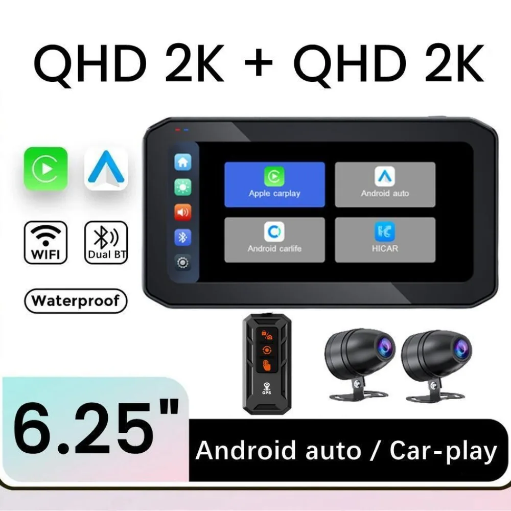 

HD 2K беспроводной мотоцикл GPS Carplay автомобильный мотоциклетный рекордер GPS навигация Мониторинг давления в шинах универсальная машина