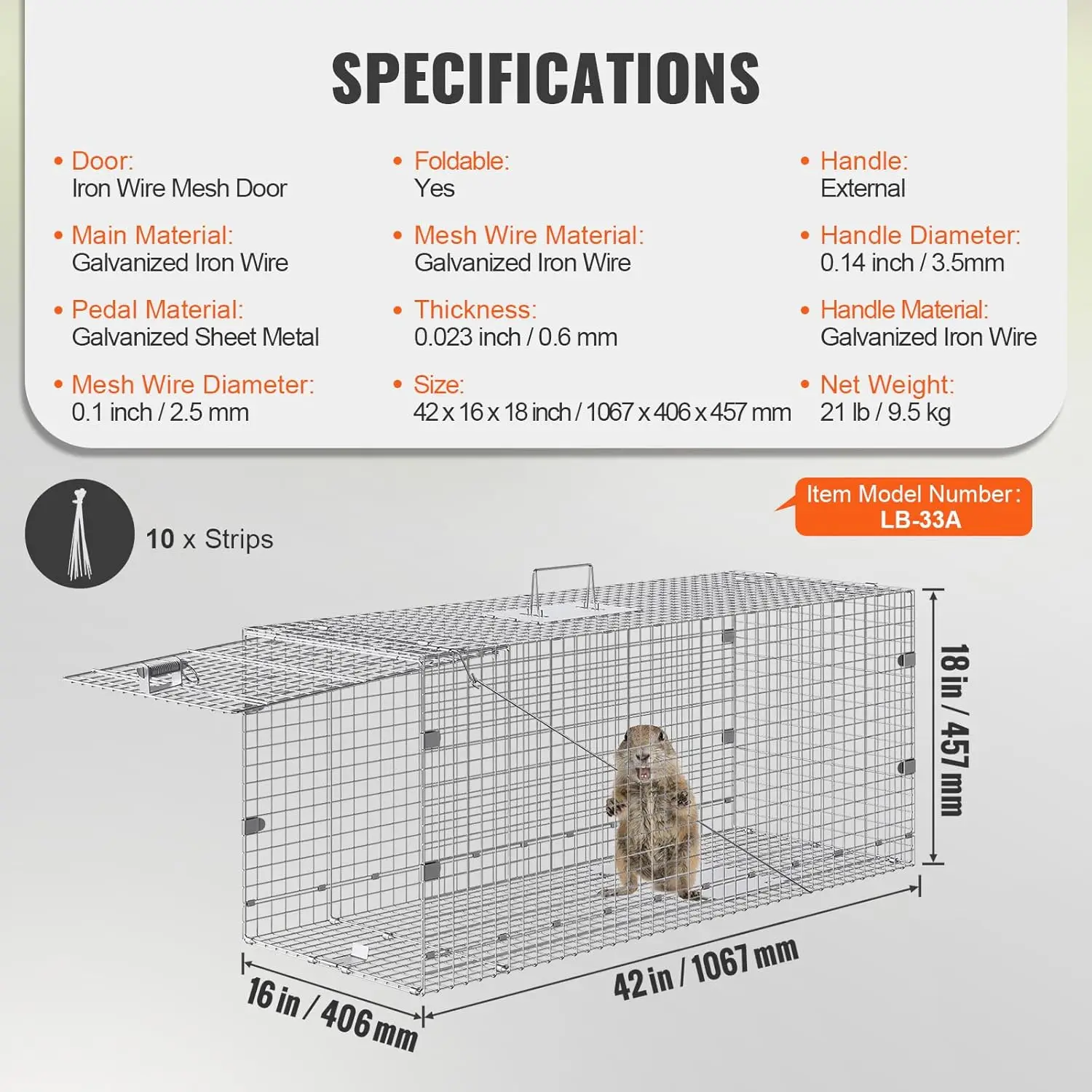 Live Animal Cage Trap Image 7