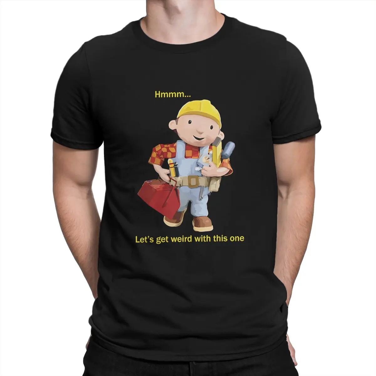 Bob The Builder Cartoon Tshirt Untitled Classic Classic Poliestere T Shirt Leisure Men Tee Shirt Ofertas Grande Vendita