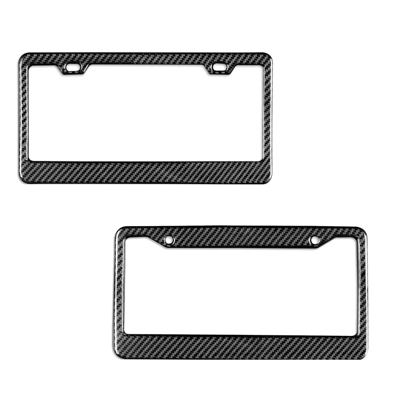 

Universal US CA Standard Size Carbon Fiber Car License Plate Frame Cover Holder Auto Parts TAG Cover Front Rear A